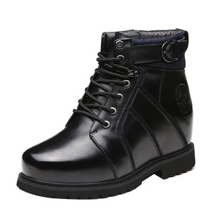 秋冬男士增高鞋男16cm14厘米内增高男鞋15cm超高鞋男真皮保暖靴子