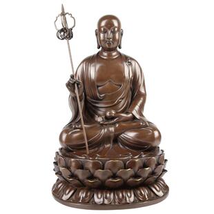 佛香天逸 铜地藏王菩佛像居家摆件地藏菩萨家用摆件娑婆三圣