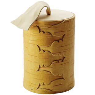 桦树皮棒克(圆)／敖鲁古雅／鄂温克／罐子／手工 | 痣birthmark