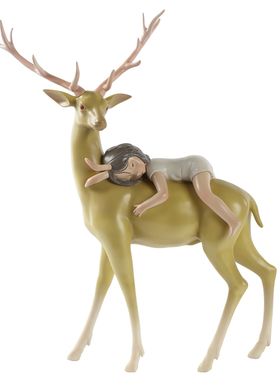 白夜童话祥鹿办公软装新房艺术品