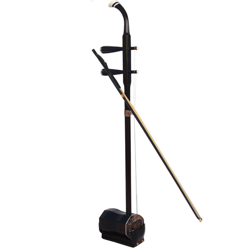 黑檀木扁八方带罩北方高胡乐器剧团乐队演奏用琴赠配件弦弓盒梵巢