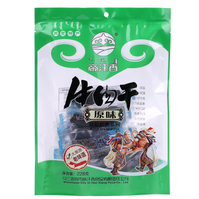 帝汗香草原经典风干牛肉干228g