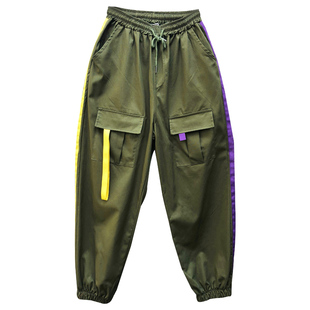 宽松休闲嘻哈街舞运动跳舞套装爵士工装裤女团风舞蹈演出服广场舞