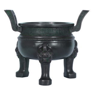 铜鼎摆件纯黄铜楚大鼎青铜鼎香炉办公室摆件客厅装饰公司送礼礼品