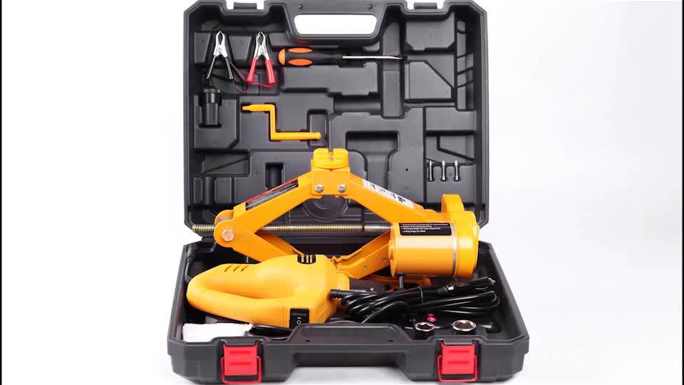 High Lift Ce Iso Portable 3t Durable Electric Scissor Car Jack Hydraulic Jacks And Dc 12v Impact