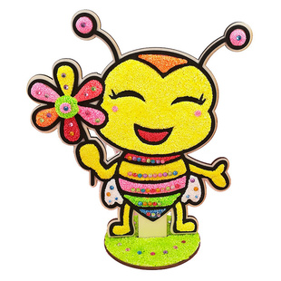 立体木板DIY手工雪花珍珠泥填色粘土画幼儿园儿童节赠礼超值爆款