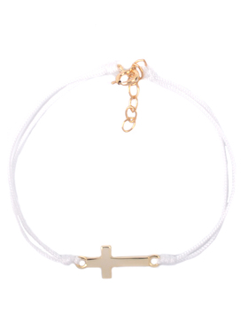 thisness经典符号纯银十字架手绳