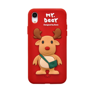 Bone小黄鸭iphonexsmax手机壳苹果XR硅胶防摔可挂绳创意