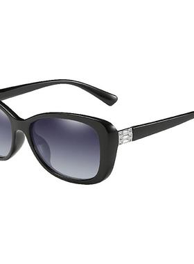 新款潮人圆脸优雅水钻复古墨镜