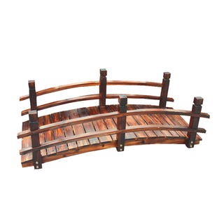 户外防腐实木园林小拱桥碳化鱼池栈道木桥花园装饰摆件鹊桥婚礼桥