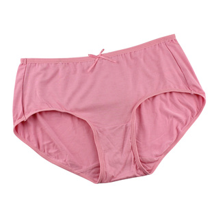 爱莎内裤女竹纤维纯色简约性裤衩感蝴蝶结包臀小平角中腰女士内裤