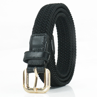 天天特价女士款无孔编织腰带细 编制皮带针扣帆布弹力松紧弹力裤