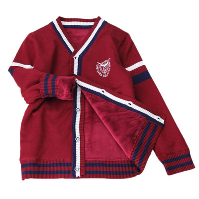 加绒加厚学院风秋冬季丝光棉毛衣