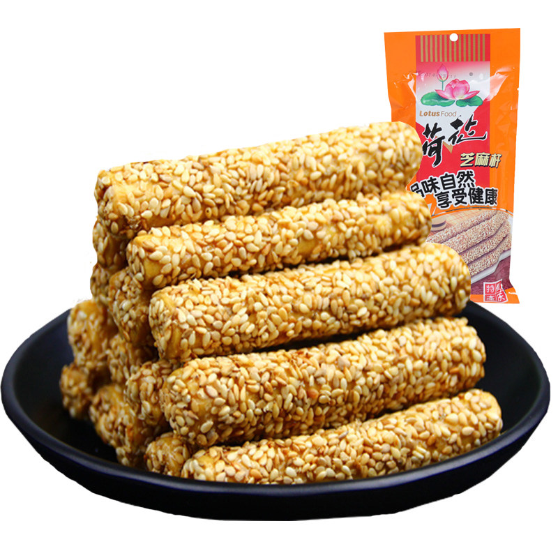 荷花芝麻杆重庆传统100g/170g/230g麻秆手工灶糖小吃麻糖