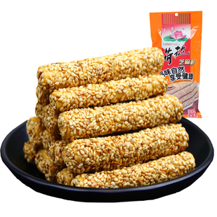 荷花牌芝麻杆100g/170g/230g重庆传统手工麻糖甜味零食棒棒状灶糖