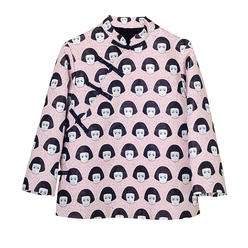 【唐之彩原创】粉红娃娃 中国风卡通宽松旗袍上衣唐装外套春季女