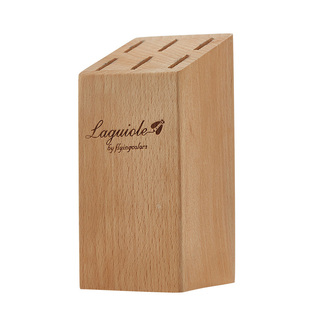 牛排刀木座家用刀具收纳架西餐餐具主餐刀6孔榉木刀座厨房置物架