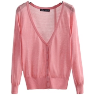 夏季百搭针织衫女开衫大码外搭空调衫超薄款防晒衣短款披肩小外套