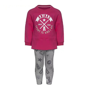Adidas男女童秋冬卫衣秋衣长裤运动套装BP6390 AJ4008CE9537 9553
