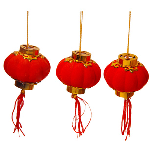 大红小灯笼挂饰盆景室内户外挂件国庆元旦新年场景布置装饰用品
