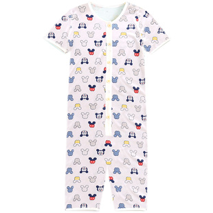 985大童薄款纯棉连体衣夏季儿童护肚如厕男孩男 男童睡衣女夏180