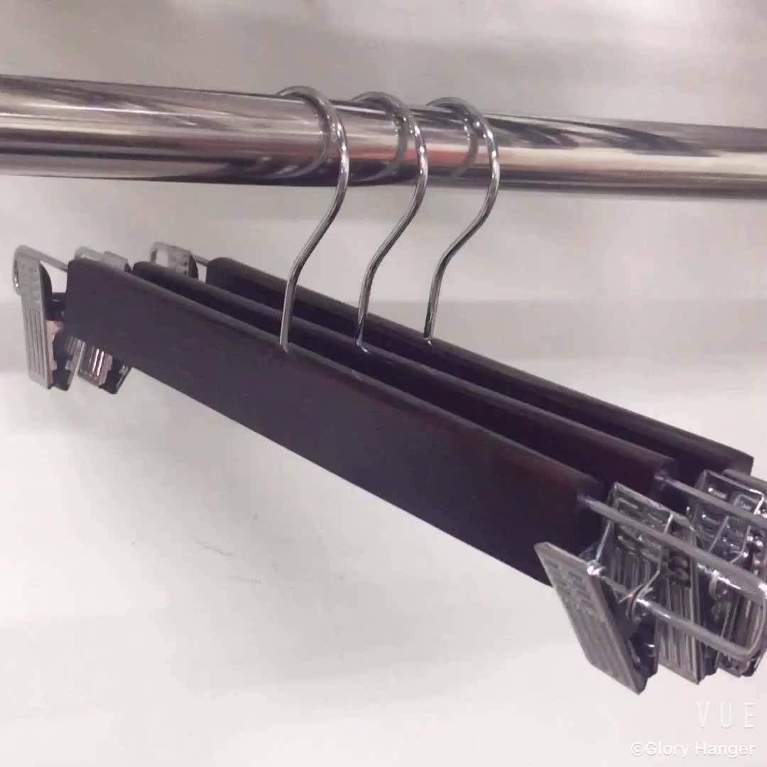 Wholesale Cheap Wooden Pants Hanger With Adjustment Clips Buy Hanger