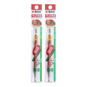 晨光中性笔芯0.5黑色g5按动笔芯考试墨蓝色摁动中性gp1008红笔芯教师用大容量替芯k一35笔芯按压动式替换