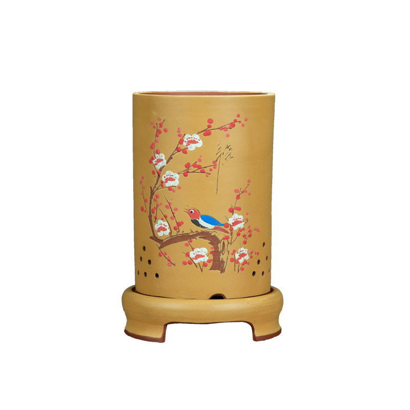 盆景花盆精品宜兴点彩虎皮兰