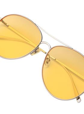 超有范儿港风透明黄色墨镜