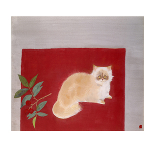 奥村土牛日式猫装饰画民宿客厅背景墙餐厅现代清新田园ins壁挂画