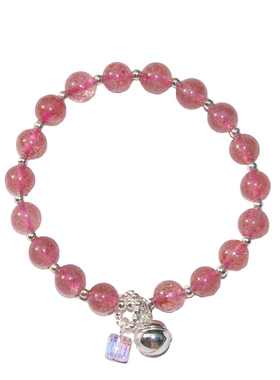 天然草莓晶灰月光拉长