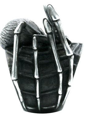 原创暗黑朋克手工银饰指环