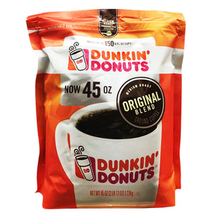美国直邮进口DUNKIN' DONUTS唐恩都乐美式经典原味黑咖啡粉香醇浓