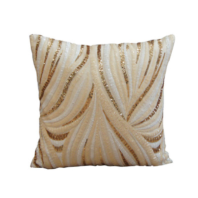 湖波浅草带亮片现代时尚感抱枕