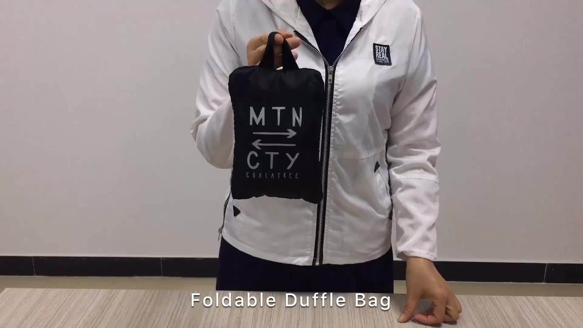 Custom Black Portable Lightweight Folding Travel Bags Leisure