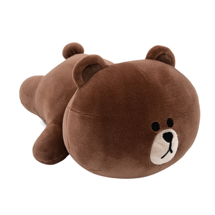 Line Friends公仔 布朗熊玩偶趴姿可妮兔子抱枕压床娃娃动漫枕头