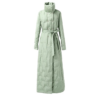 2025冬装新款90白鸭绒羽绒服女中长款加厚修身显瘦超长款过膝外套