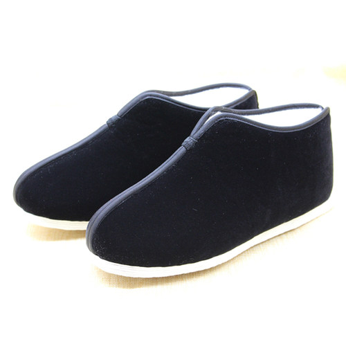 大码手工羊绒男棉鞋38-50码老北京布鞋千层底缝制男鞋冬季保暖鞋