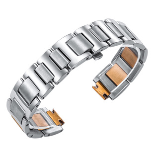 适用卡地亚蓝气球西普尼表带钢带不锈钢表链凸口8m11m12mm14m配件