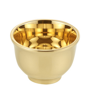 瑞象 铜杯子黄铜小茶杯个人专用水杯喝酒杯家用定制激光刻字100ML