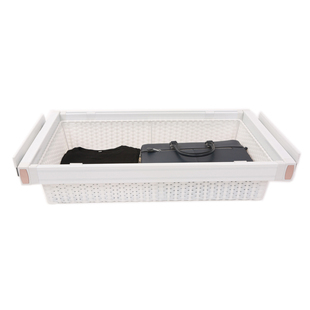 衣柜拉篮藤篮抽屉式伸缩裤架衣帽间收纳篮储物篮推拉置物架五金件