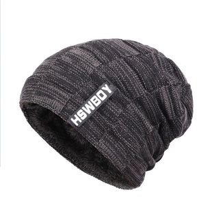 针织帽加绒加厚冬天保暖毛线帽子男潮韩版两用围脖套头帽骑行防风