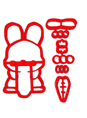 卡通馒头模具福寿喜字软陶土切字