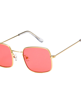 墨镜小方框网红同款蓝色太阳眼镜