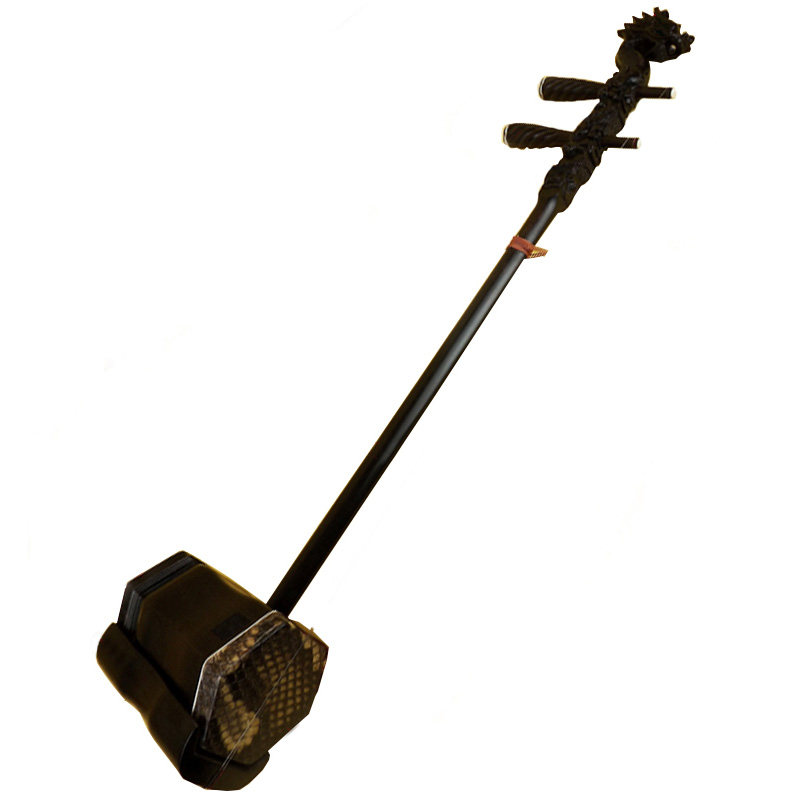 梵巢黑檀木龙头演奏表演 初学考级成人 二胡乐器六角琴筒子手工制