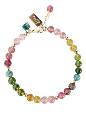 超仙包金极细招财水晶碧玺手链