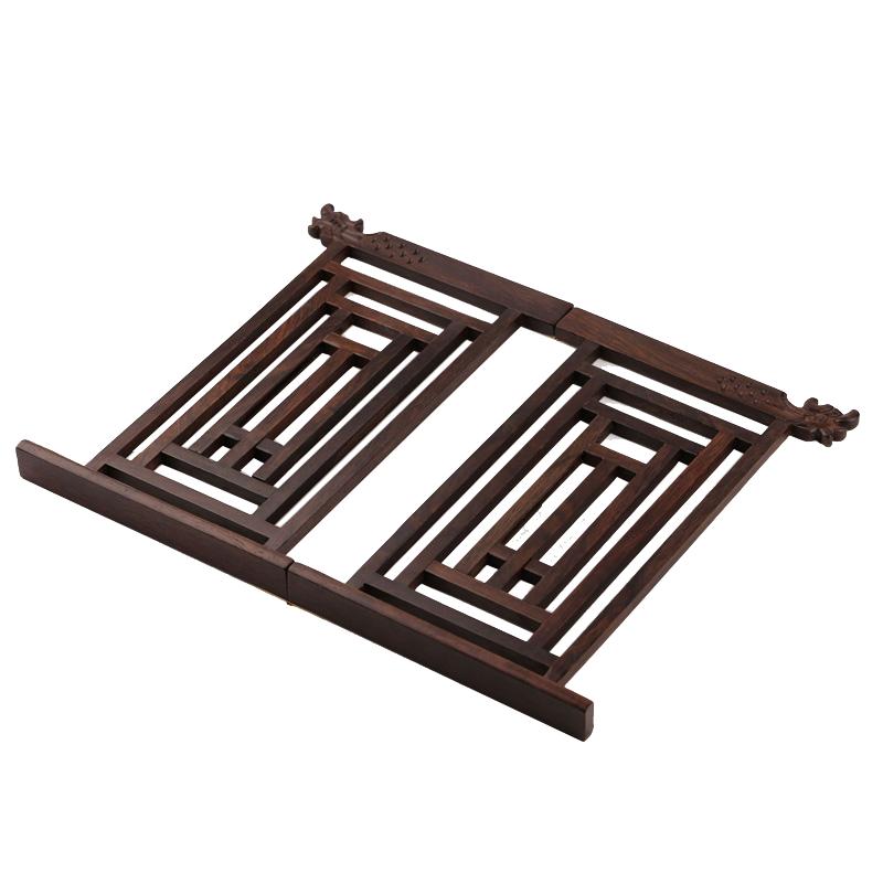 练字高档折叠看书架黑檀木雕