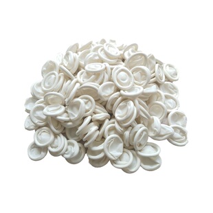 卷边一次性乳胶指套光面小指头帽防静电搓纸点钞劳保橡胶单个护手