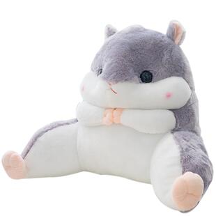 可爱仓鼠抱枕办公室腰靠椅子护腰枕大号靠垫龙猫汽车抱枕靠枕靠背