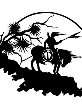 印第安北美部落战士酋长土著贴纸